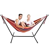 Kanchimi Hammock with Stand,Max Load 450lbs,Portable Double Hammock for para Patio,Indoor...