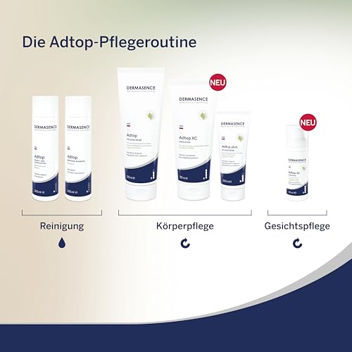 DERMASENCE Adtop Medizinal Shampoo 200 ml – Anti-Schuppen Shampoo für trockene, empfindliche Kopfhaut – Lindert Juckreiz – Feuchtigkeitsspendend – Milde Formel für tägliche Anwendung – Vegan