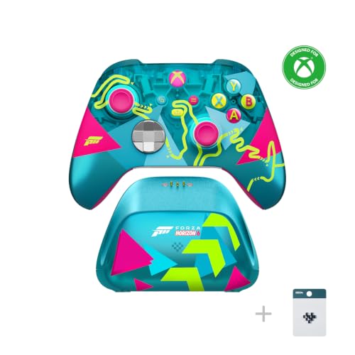 Image of 8BitDo Xbox Wireless Controller Charging Dock with 1100mAh Battery Pack, Magnetic Secure Charging & Light Adjustment for Xbox Series X|S - Officially Licensed - Forza Horizon 6 Limited Edition