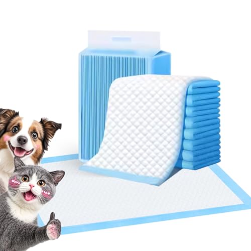 Image of Super Absorbent Waterproof Dog and Puppy Pet Training Pad, Housebreaking Pet Pad, 100-Count Extra Small-Size, 17''X24'', Blue