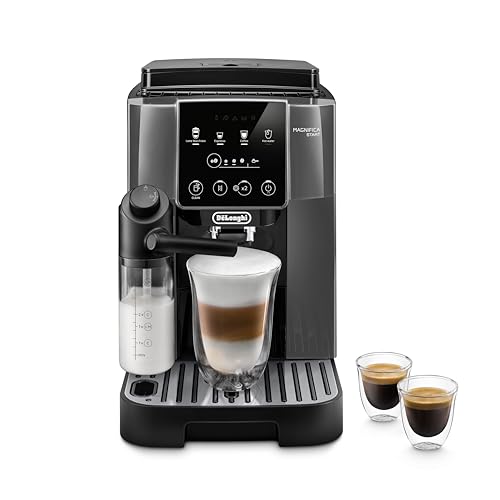 De'Longhi Magnifica Start - Automatic Bean to Cup Coffee Machine, LatteCrema Hot Milk System, 4 One-Touch Recipes, Espresso, Latte Macchiato & Hot Water, Automatic Cleaning, Black (ECAM220.61.GB)