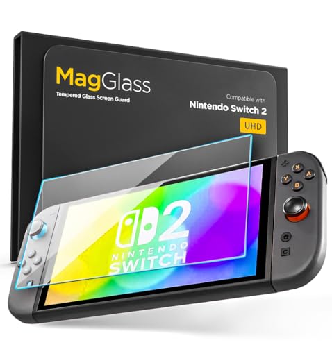 magglass Protector de pantalla de vidrio templado diseñado para Nintendo Switch 2 (2025 de 8 pulgadas) aplicador incluido