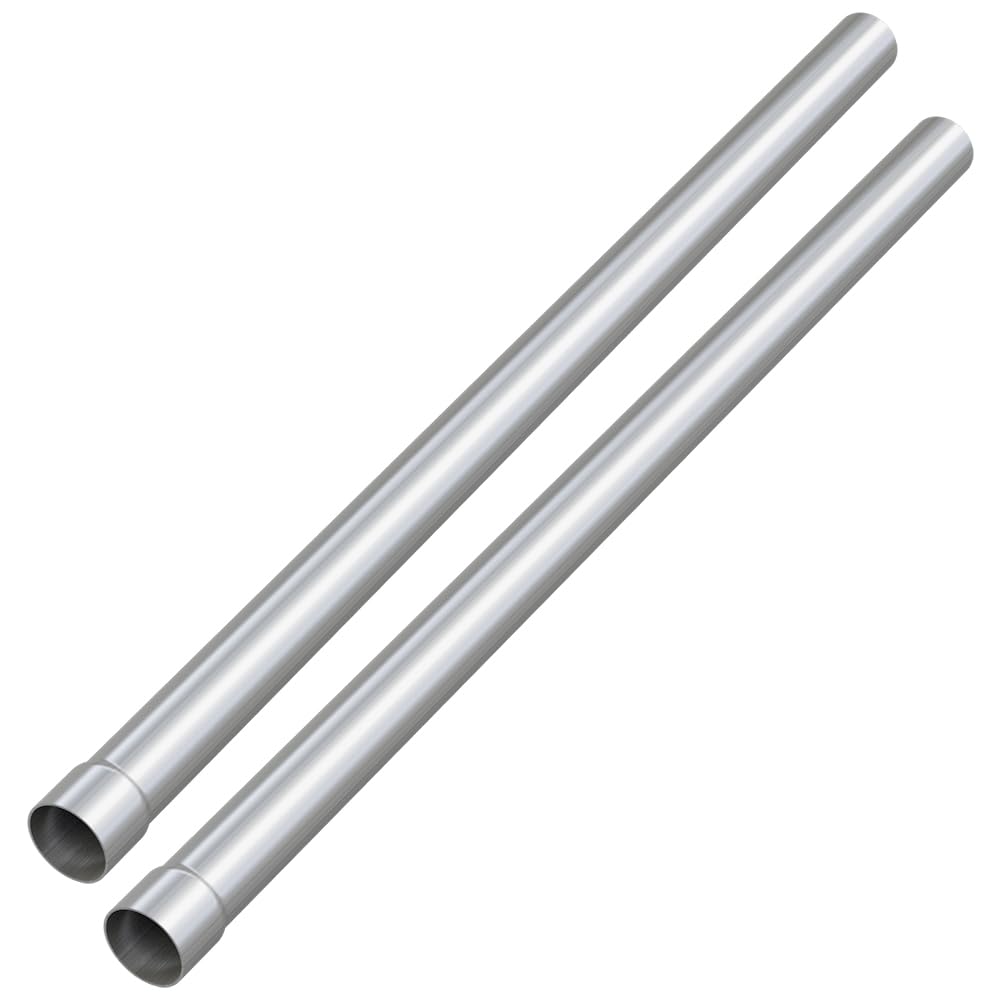 A-KARCK Straight Exhaust Pipe 2" OD 2 Pack, Stainless Steel 48" Long Mandrel Exhaust Tube, Custom Your Own Exhaust System