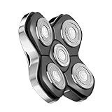 5D Head Shaver Replacement Blades - Christmas Gift Magnetic Floating Razor Heads, Wet & Dry Compatible, Precision Shaving, Waterproof & Skin-Friendly, Easy Blade Replacement for 5D Electric Shaver