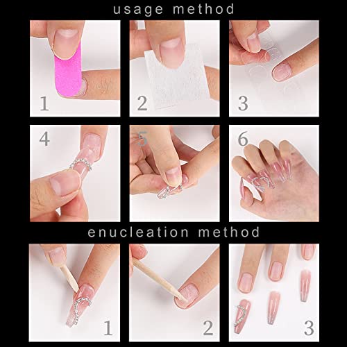 1200Pcs (50 Sheets) Double Side Gel Nail Glue For Press On Nails:nail Glue For Nail Tips,Waterproof False Nail Tips Jelly Gel Glue For Nails,Quickly Operation And Easy To Remove.(50 Sheets) #TOP6