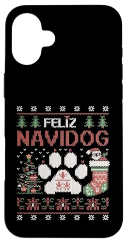 Feliz Navidog - �ʔ����N���X�}�X �� �ʟ����A�O���[�N���X�}�X �X�}�z�P�[�X iPhone 16 Plus �p