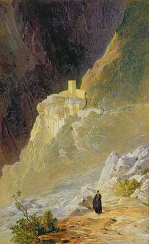 Art décoratif Mont Athos affiche imprimée sur toile de qualité 60x90cm