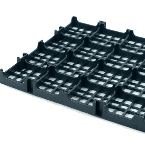 Trioplast, Kit 2 Estrado Piso Pallet Plástico Resistente Preto 25x50