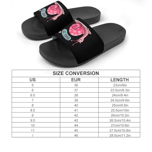 _Snail - Snailed It! Unisex Shower Shoes House Slippers Non-Slip Indoor Bathroom Shoes for Pool Beach 45 (275mm)2