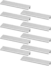 12 Peças Puxador Slim Para Gaveta Armario Moveis 64mm Tito (Cromado Fosco)