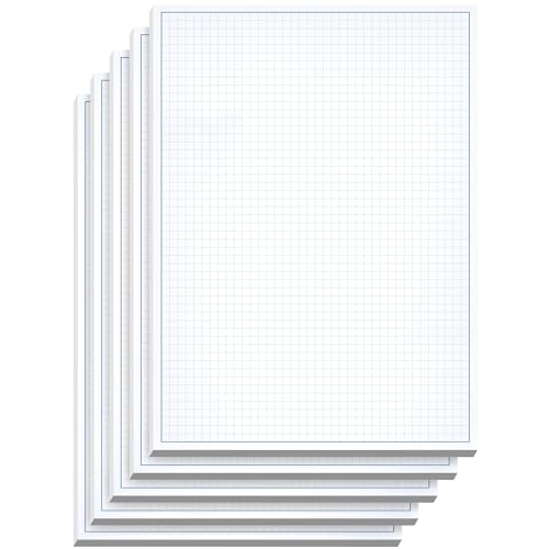 Graph Paper Pad for Blueprint Drawings, Drafting, Engineering Drawing, and Planning - Graph Paper 11x17 Blueprint Quadrille Grid Paper Pads with Blue Lines, High Brightness 50 Sheets (5-Pack)