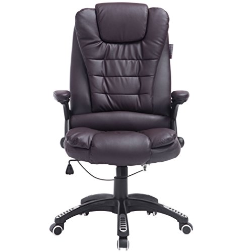 Cherry Tree Furniture Executive Recline High Back Extra Padded Office Chair, Brown #TOP1