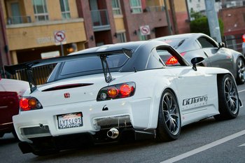 JsRacingStyle GT Spoiler Wing Lip bodykits for Honda S2000 295mm Stand Bracket Height Carbon Fiber