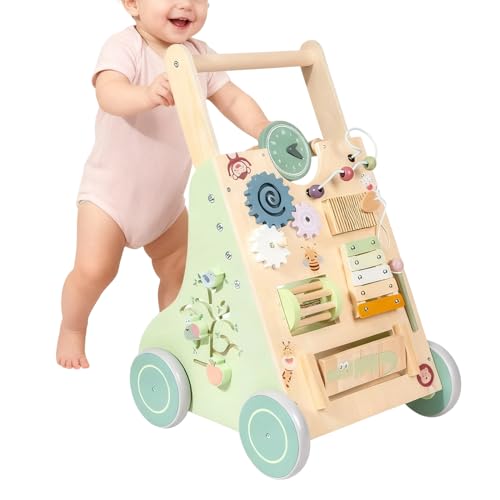 Aide à la marche réglable en bois contre les chutes de bébé