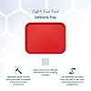Carlisle FoodService Products CT101405 Cafe Standard Plastic Cafeteria/Fast Food Tray, NSF Certified, BPA Free, 14" Length x 10" Width, Red (Pack of 24) #1