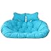 LCKFFYD Chaise Suspendue Balançoire Coussin Nid d'Oiseau Panier Suspendu Coussin Amovible Lavable Chaise Suspendue Coussin Rond Coussin Berceau (Couleur: Bleu, Taille: 110x150cm)
