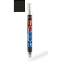 2Tip for Mitsubishi EVO Automotive Touch-up Paint - Phantom Black Pearl Clearcoat U02 - Value Package