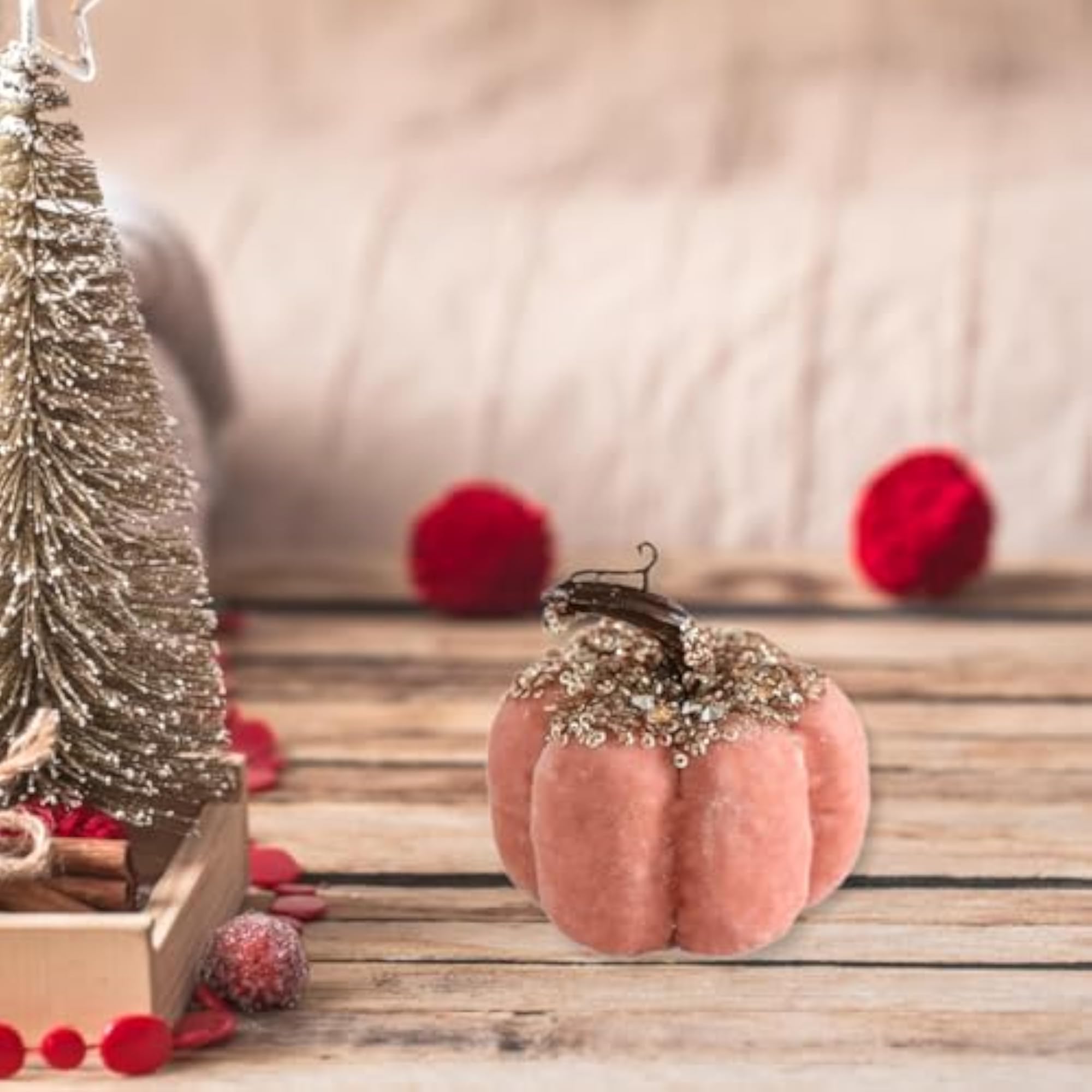 Flannelette Pumpkin Fall Table Decoration