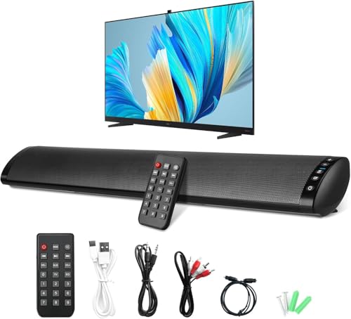 Caixa Home Theater para Parede com Controle Remoto, Barra de Som BS-41 para TV, Soundbar Home Theater Caixa, Bluetooth Soundbar, Bluetooth 5.0