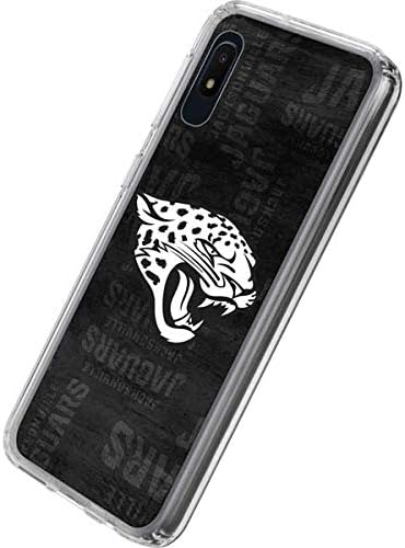 Skinit Clear Phone Case Compatible with Galaxy A10e - Officially Licensed NFL Jacksonville Jaguars Black & White Design