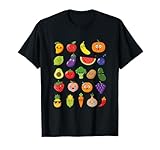 Kawaii Vegetables And Fruits Shirt For Preschool