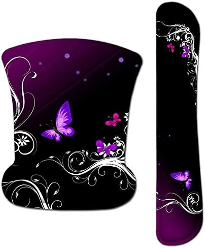 ToLuLu Keyboard Wrist Rest Pad Ergonomic Mouse Pad Set, Gel Mouse Pad Wrist Support for Computer Laptop, Mousepad Keyboard Wrist Support Memory Foam for Easy Typing Pain Relief, Van Gogh Painting