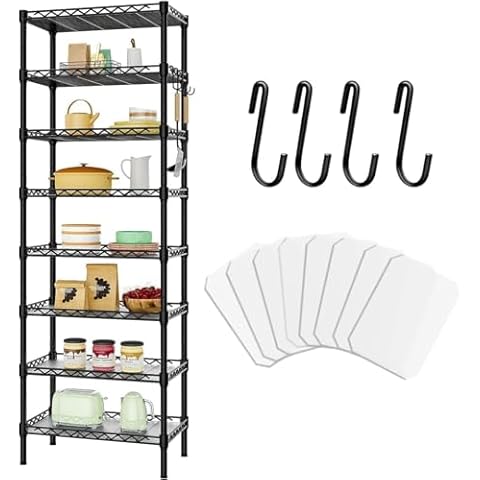 Forthcan 8-Tier Adjustable Metal Shelving Unit Cover
