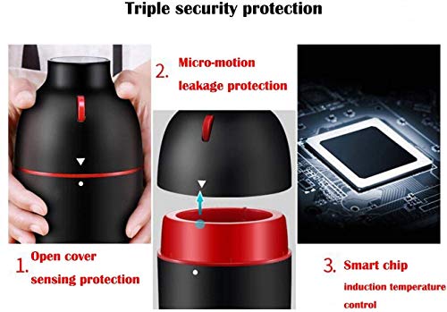 JRZTC Molinillos de Granos, Molinillo de café eléctrico - Molino de Hoja táctil Simple pequeño y Compacto - Aparato de… - Imagen 6