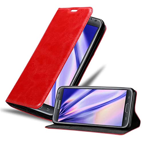 Cadorabo Funda Libro para Samsung Galaxy Note 2 en Rojo Manzana   Cubierta Proteccíon con Cierre Magnético, Tarjetero y Función de Suporte   Etui Case Cover Carcasa