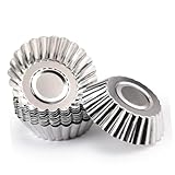 MUCKLILY 66 Stück Teiliges Aluminium eiertörtchen backform Chrysanthemen design...