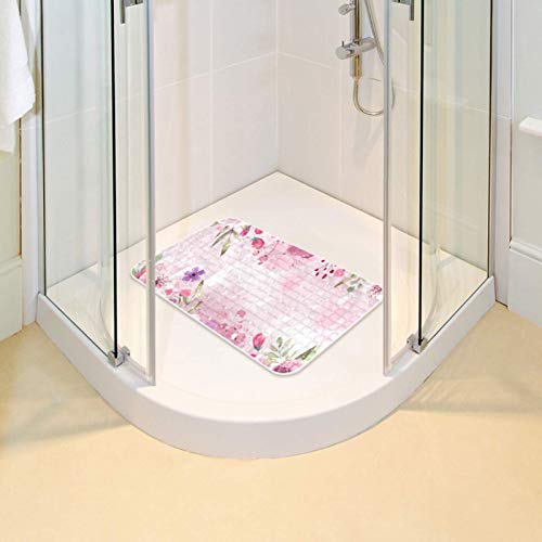 Baignoire et douche bébé Ma 37x68cm antidérapante rose fleur