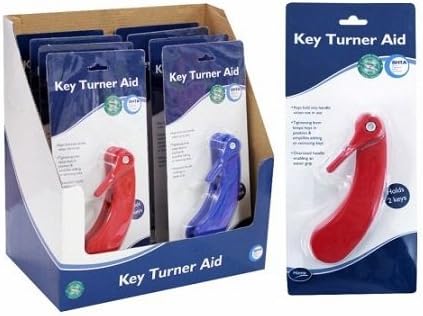 Helping Hand Key Turner Aid Mobility Disability Arthritis Key Aid Turner Red New