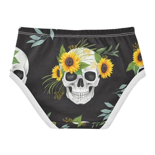 Skulls Sunflowers Toddler Girls's Underwear 2T 202c13592