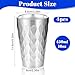 JIEYAO 4 Pack Stainless Steel Cups, 16oz Double Wall Insulated Tumblers Unbreakable Stackable Metal Cups Heat Resistant Drinking Glasses for Travel Camping Home Outdoor