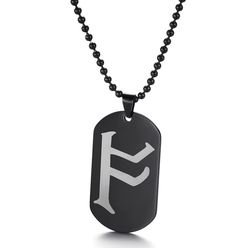 Collana Rune Vichinghe - Ciondolo Con 24 Rune, Acciaio Inox, Regolabile Per Uomo E Donna - Foto 10