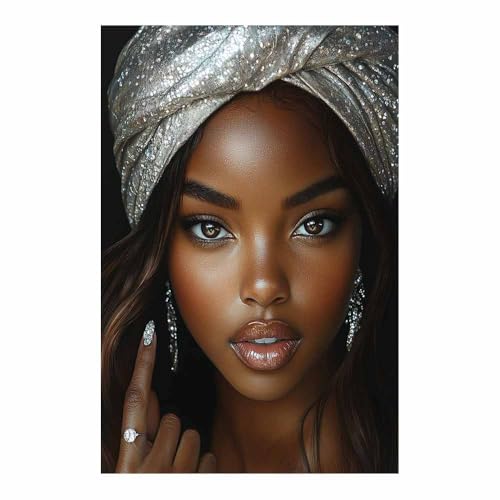 Tableau africaine grand format pour habiller un grand mur de salon moderne