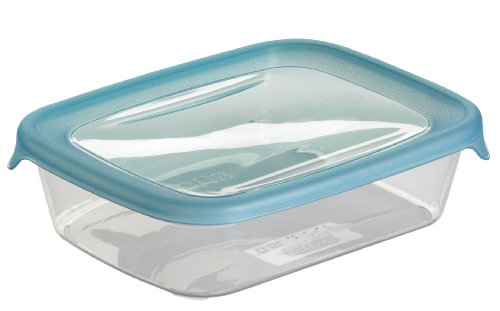 Curver 180690 Fresh'N Go Boîte Hermétique de Conservation Rectangulaire Polypropylène Transparent/Bleu 17 x 13 x 5 cm