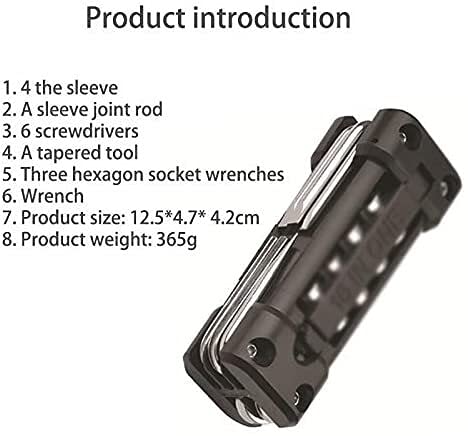 SHISHI Kits d'outils Multifonctions à vélo Ensemble d'outils Outils de réparation de pneus Multitool sertie d'une chaîne de Tournevis MTB Accessoires de vélo de Route