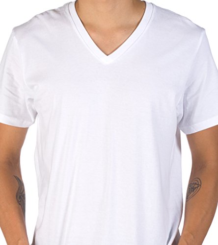 Calvin Klein Men's Cotton Classics Multipack V Neck T-Shirts, White, X-Large #TOP3