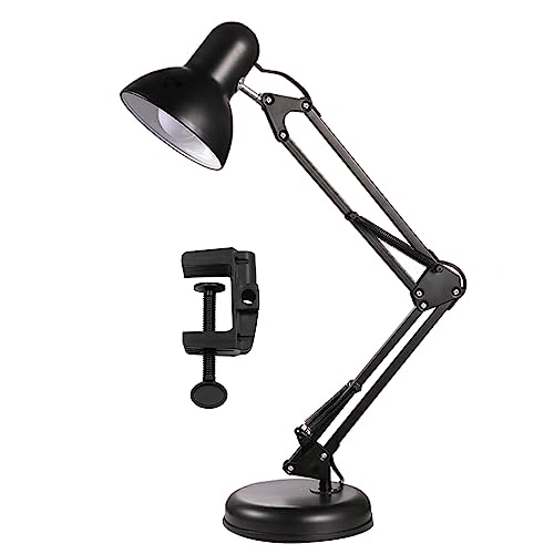 TFixol American folding 811 desk lamp eye protection learning vision protection lamp stude reading work bedside 812 desk lamp black Base + clip + three-color 9W Black