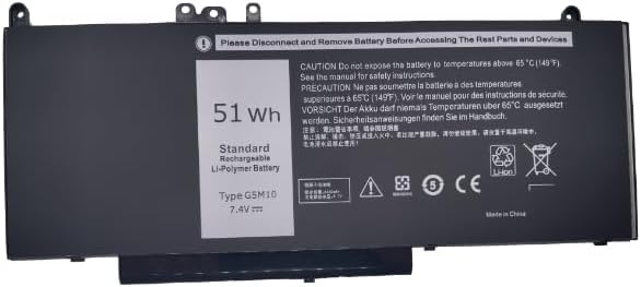 G5M10 Replacement Battery Compatible with Dell Latitude 14 15 E5450 E5550 E5250, 15.6 inch, G5M10 8V5GX R9XM9 1KY05 08V5GX VMKXM 5XFWC PF59Y - 7.4V 51Wh