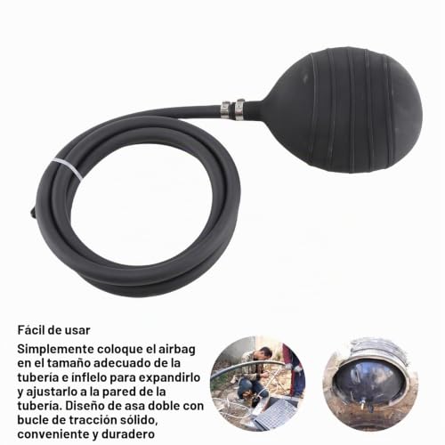 Mantenimiento de tuberías sin inundaciones usando tapón de goma inflable 5