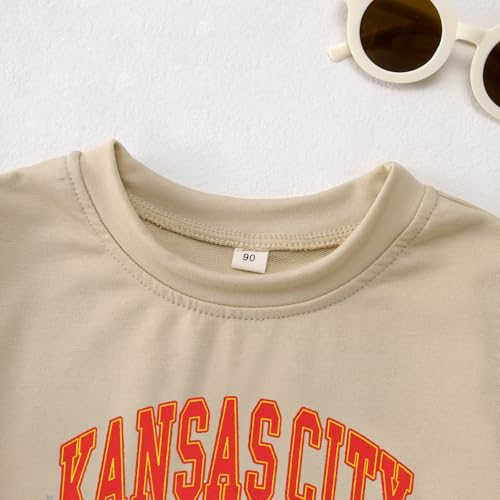 Toddler Baby Boy Girl Football Outfit Sweatshirt Football Games Letter Print Crewneck Pullover Long Sleeve Shirt4