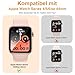 Carantee für Panzerglas für Apple Watch Series 4/5/6/SE/SE2/SE3 44mm Schutzfolie, 2 Stück Blasenfrei Weich TPU HD Klar Displayfolie, Anti-Staub Folie, Kratzfest Displayschutz, Selbstheilend