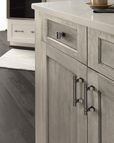 Image of Amerock | Cabinet Pull | Gunmetal | 3 inch (76 mm) Center to Center | Davenport | 1 Pack | Drawer Pull | Drawer Handle | Cabinet Hardware