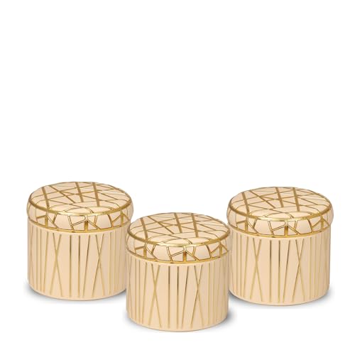 Image of SELVEL Airtight Storage Containers | BPA-Free, Food-Grade, Unbreakable Polypropylene | Multipurpose for Kitchen & Pantry | Space-Saving & Durable - Set of 3 (450ML Each) (Timeless Ivory)