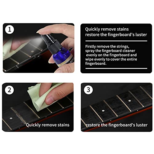 60 ml Zitronenöl, Gitarren-Zitronenöl, Gitarren-Griffbrett-Pflege-Reiniger, Musikinstrument-Zubehör für Gitarre, Bass, Ukulele usw.