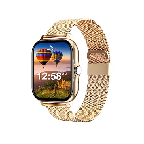 Image of Nervfit Astra GT Smart Watch, HD Display with Silicon Strap, BT Calling, IP67 Water Resistant, Custom Watch Faces, AI Voice Assistant, Health Tracking