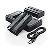 NP-F550 Kamera Akku Ladegerät Set, NP-F970 2900mAh 2-Pack Ersatz Akku Kit, Dual Slot, LCD, Kompatibel für Sony Akku F960 F770 F750 F570 F550 F530 F330 TR516 TR716 TR818 TR910 TR917