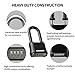 CINCINNO Weatherproof 4 Digit Combination Lock, Heavy Duty Combo Lock with Long Shackle for Outdoor Shed, Garage, Gate, Fence, 12 Pack